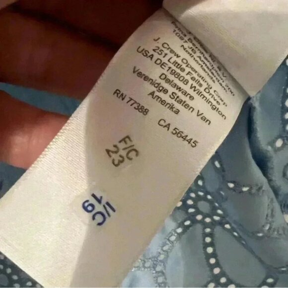 JCrew pleated eyelet-trim shirt in cotton poplin size S - Picture 7 of 11